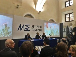 Piero Fassino sindaco di Torino ed Evelina Christillin Presidente della Fondazione Antichità egizie