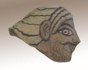 Decorazione architettonica dipinta (particolare)/Courtesy of Soprintendenza Archeologia Lazio ed Etruria Meridionale