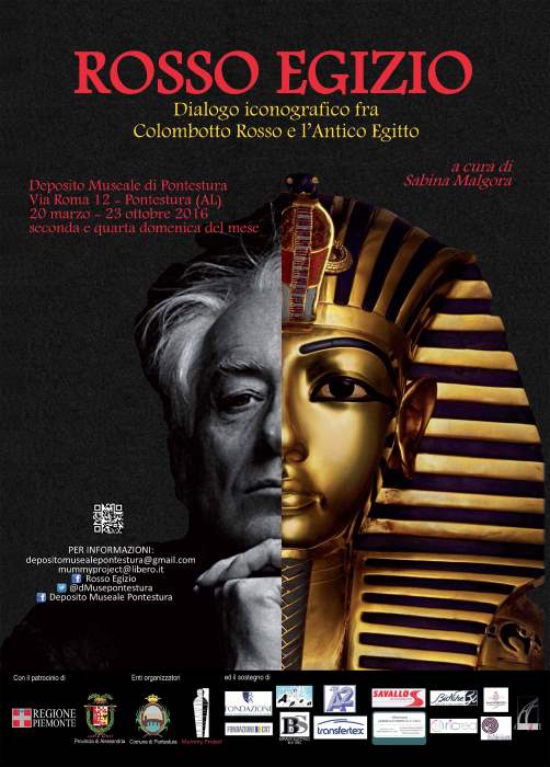 Locandina della mostra Rosso Egizio